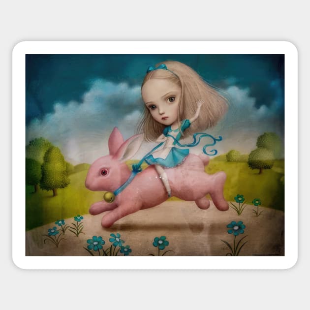 jessica s hope 2000 - Mark Ryden Sticker by Kollagio